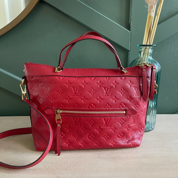 Louis Vuitton Handbags - Louis Vuitton Bastille PM Empreinte Cerise Red Leather Tote Bag